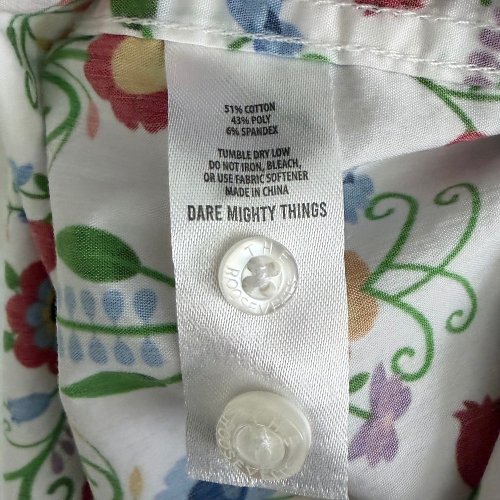RSVLTS Talavera Cotton Blend Shirt Mens 4XL Short Sleeve Folk Art Floral Tile - Picture 6 of 8